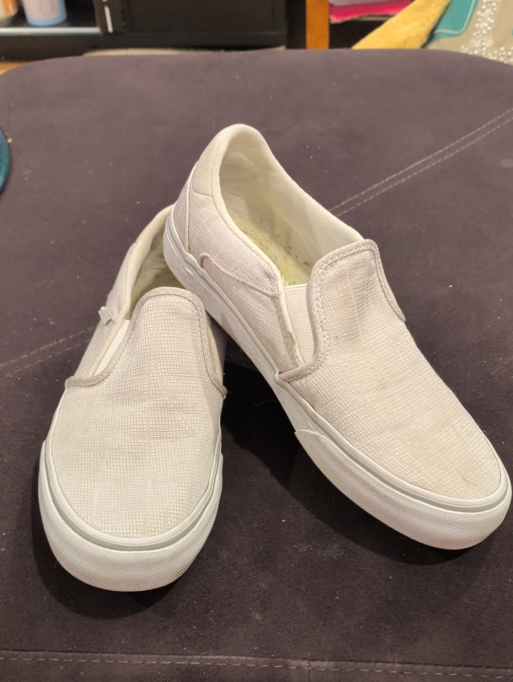 Van's Slip-On Canvas Sneakers in White